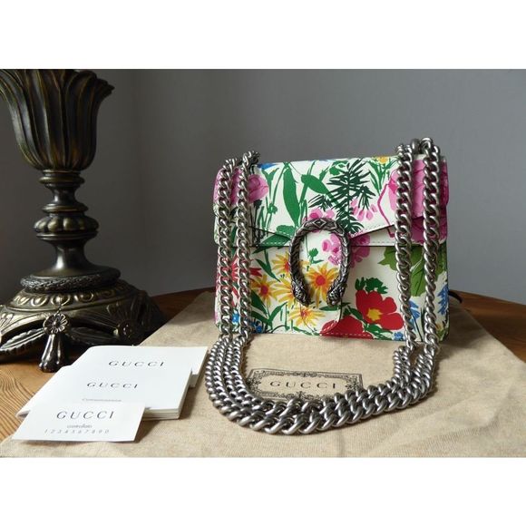 Gucci Handbags - Gucci Ophidia Super Mini Shanghai White Garden Ivory Leather Flr Dionysus Bag NW